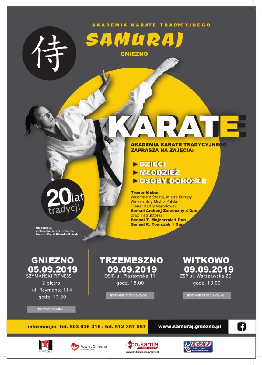 p karate plakat druk b3 2019